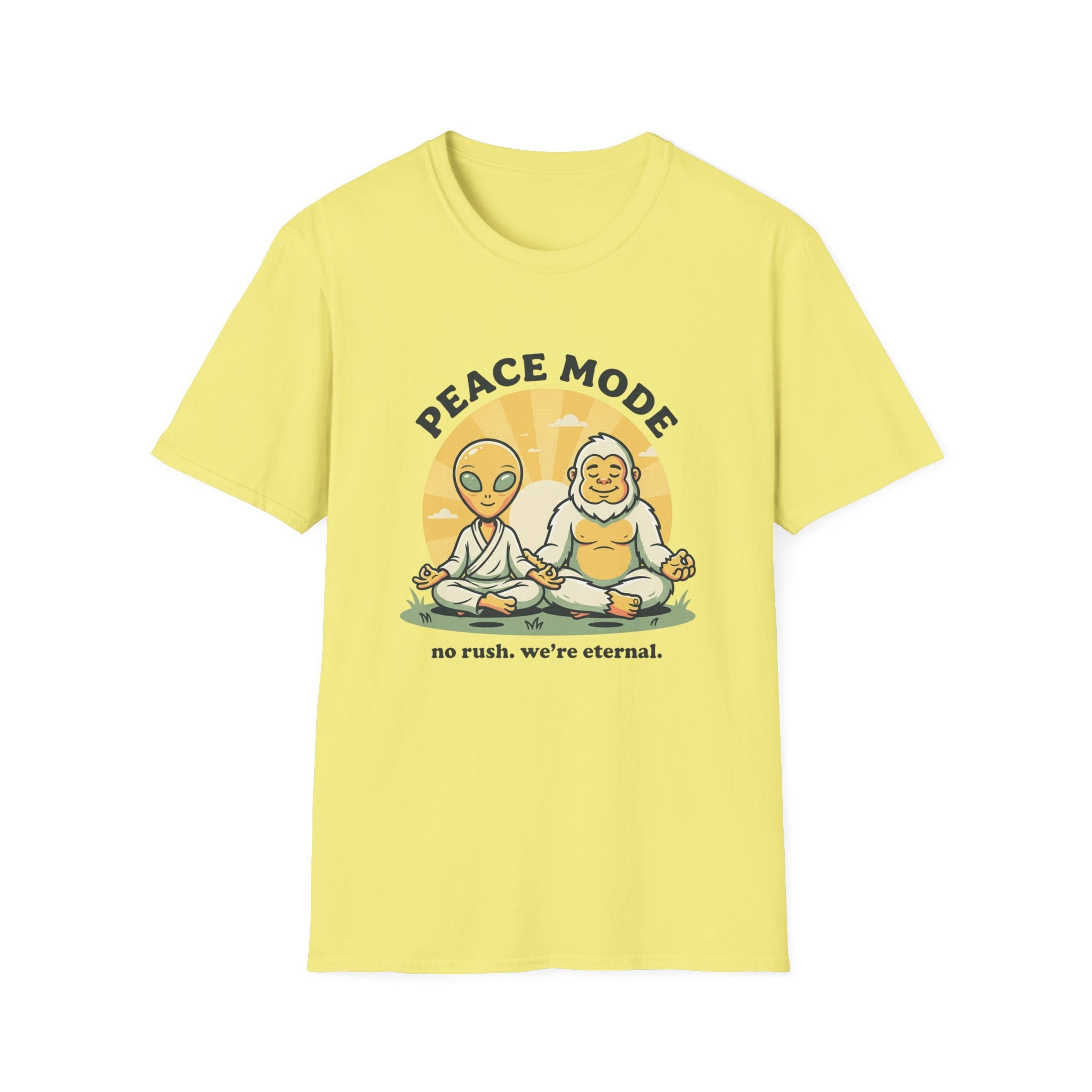 No Rush. We're Eternal T-Shirt | Alien + Bigfoot