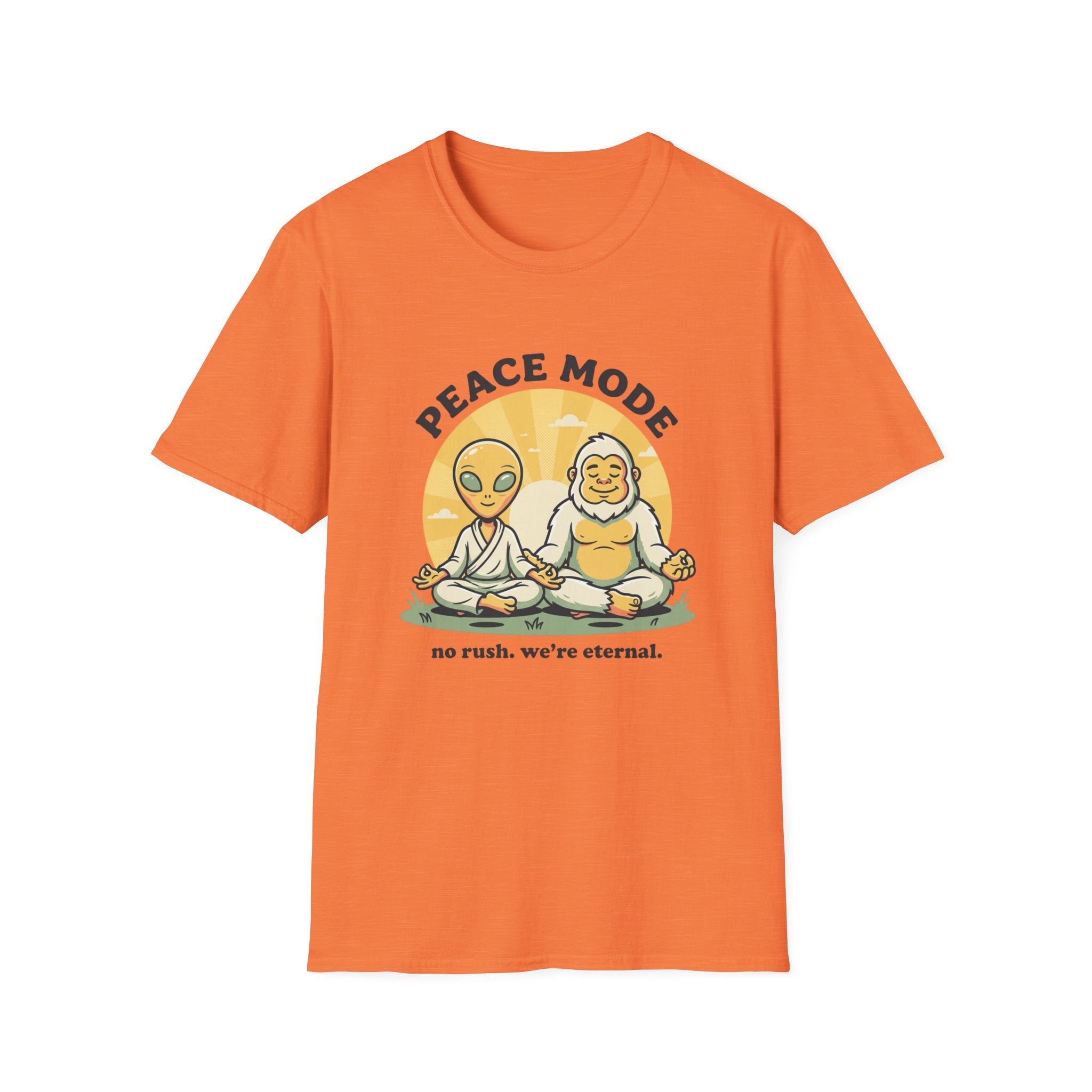 No Rush. We're Eternal T-Shirt | Alien + Bigfoot
