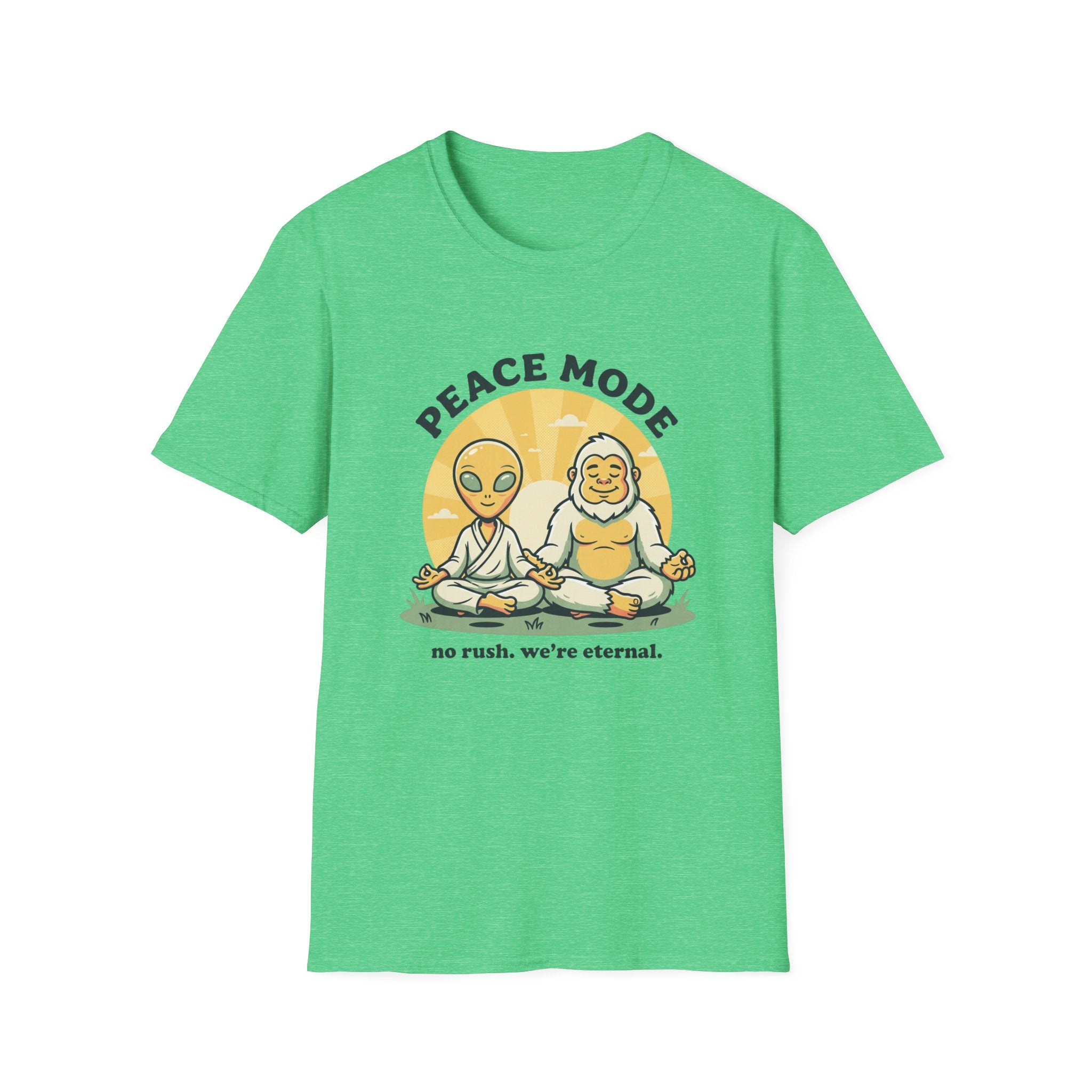 No Rush. We're Eternal T-Shirt | Alien + Bigfoot