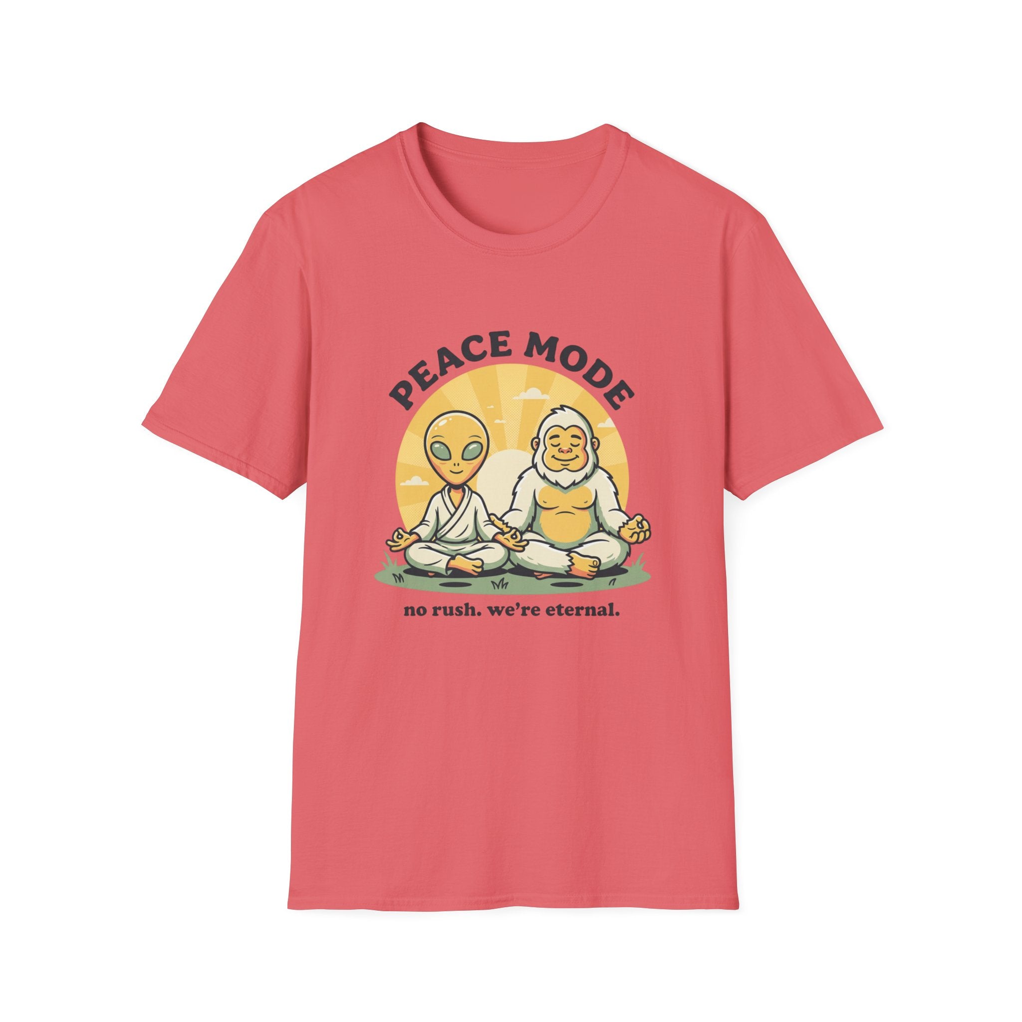 No Rush. We're Eternal T-Shirt | Alien + Bigfoot